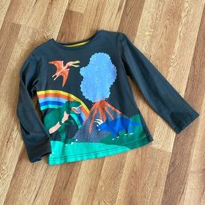 4-5Y mini Boden dino long sleeve tee